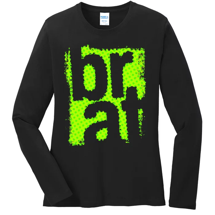 Brat Oversized Ladies Long Sleeve Shirt