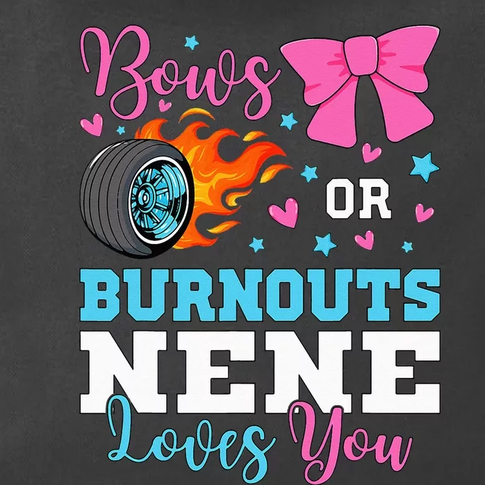 Burnouts or Bows Nene loves you Gender Reveal party Baby Zip Tote Bag