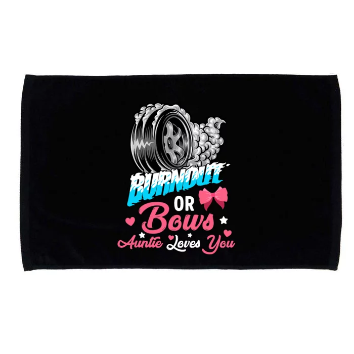 Burnout Or Bows Gender Reveal Baby Announcement Party Auntie Microfiber Hand Towel