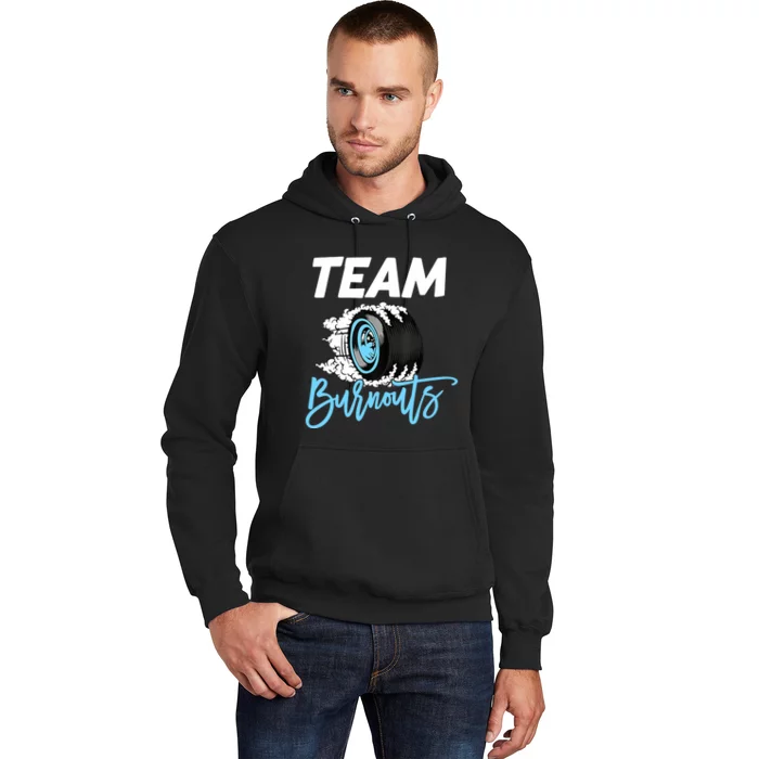 Burnouts Or Bows Team Boy Team Girl Gender Reveal Hoodie