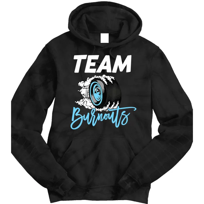 Burnouts Or Bows Team Boy Team Girl Gender Reveal Tie Dye Hoodie