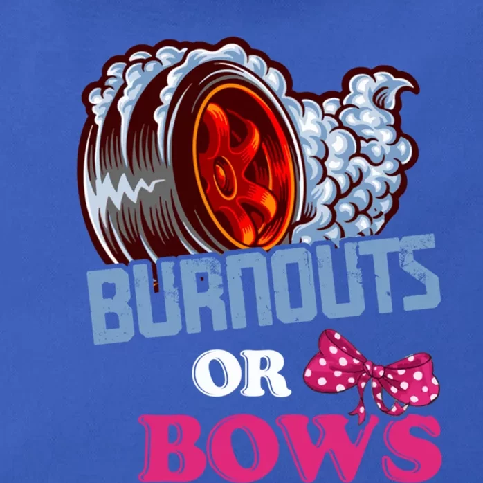 Burnouts Or Bows Gender Reveal Dad Mom Shower Party Cool Gift Zip Tote Bag