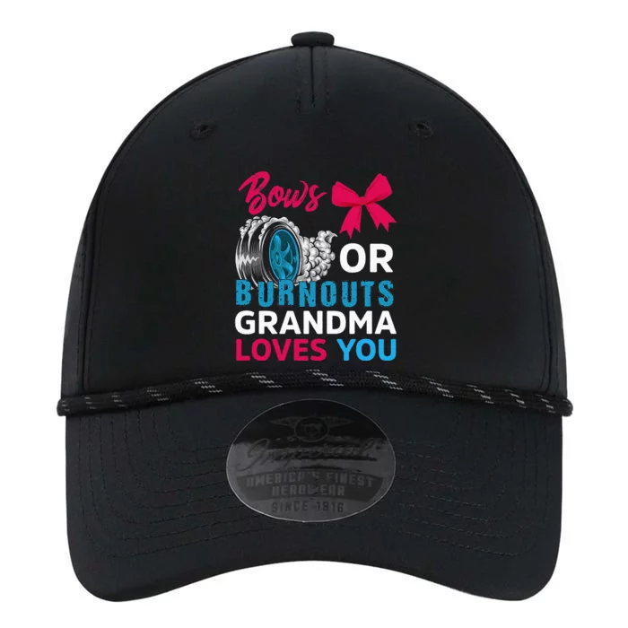 Burnouts or Bows Grandma loves you Gender Reveal party Baby Performance The Dyno Cap