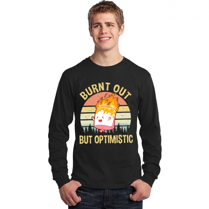 Burnt Out But Optimistic Retro Vintage Sunset Tall Long Sleeve T-Shirt