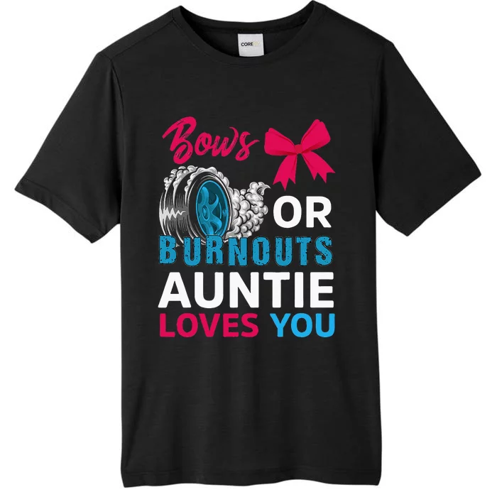 Burnouts Or Bows Auntie Loves You Gender Reveal Party Baby ChromaSoft Performance T-Shirt