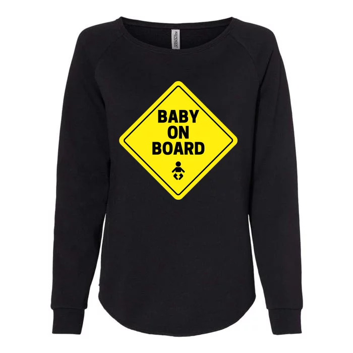 Baby On Board Womens California Wash Sweatshirt