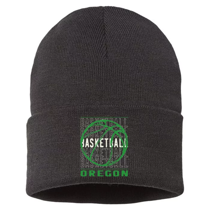 Basketball Oregon Sustainable Knit Beanie