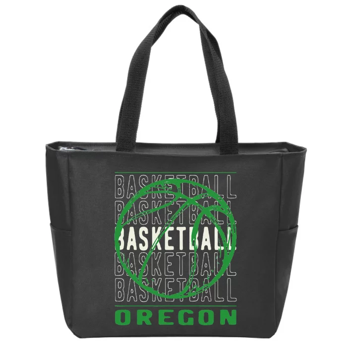 Basketball Oregon Zip Tote Bag