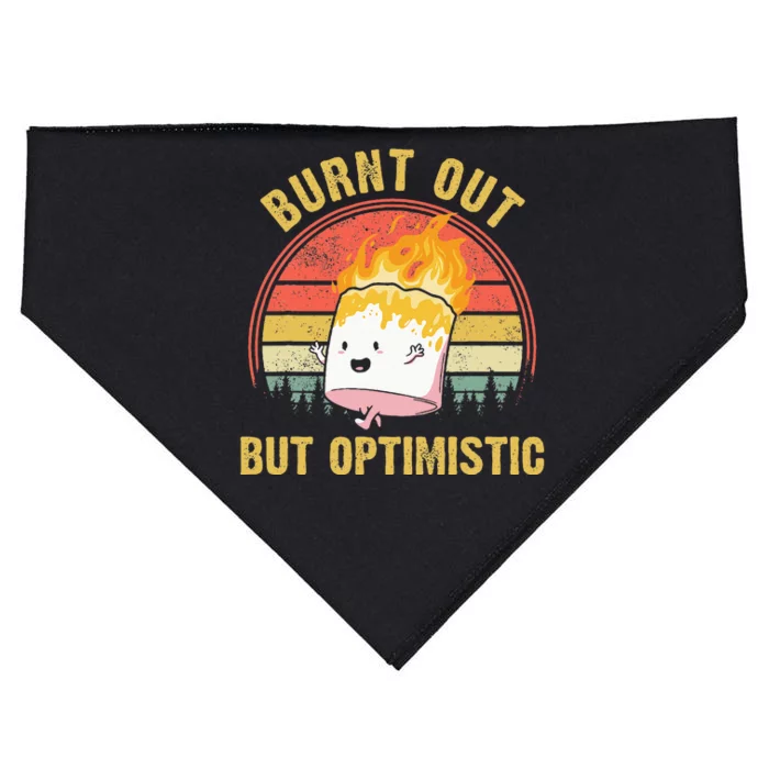 Burnt Out But Optimistic Cute Marshmallow For Camping USA-Made Doggie Bandana