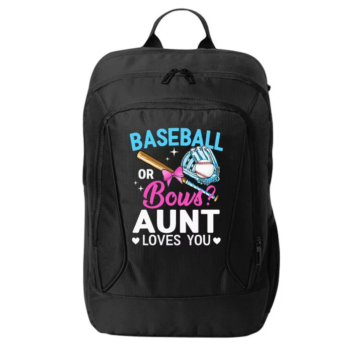 Baseball Or Bows Aunt Loves You Gender Reveal City Backpack