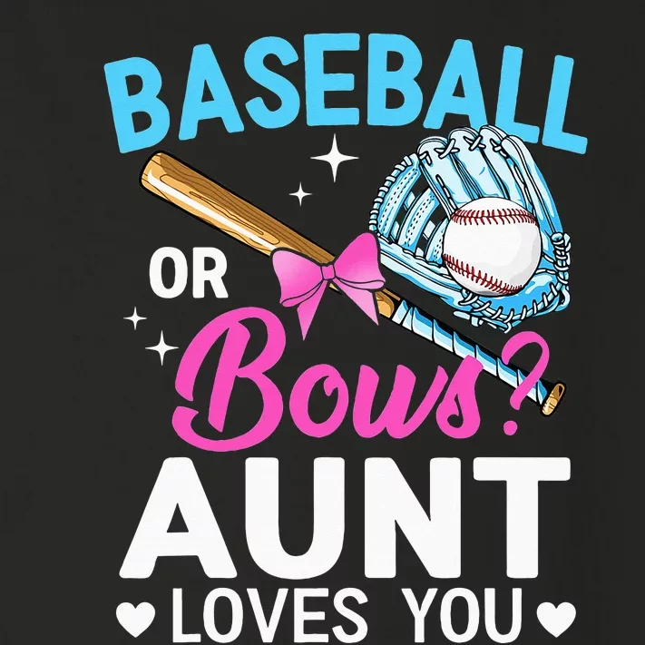 Baseball Or Bows Aunt Loves You Gender Reveal Toddler Long Sleeve Shirt