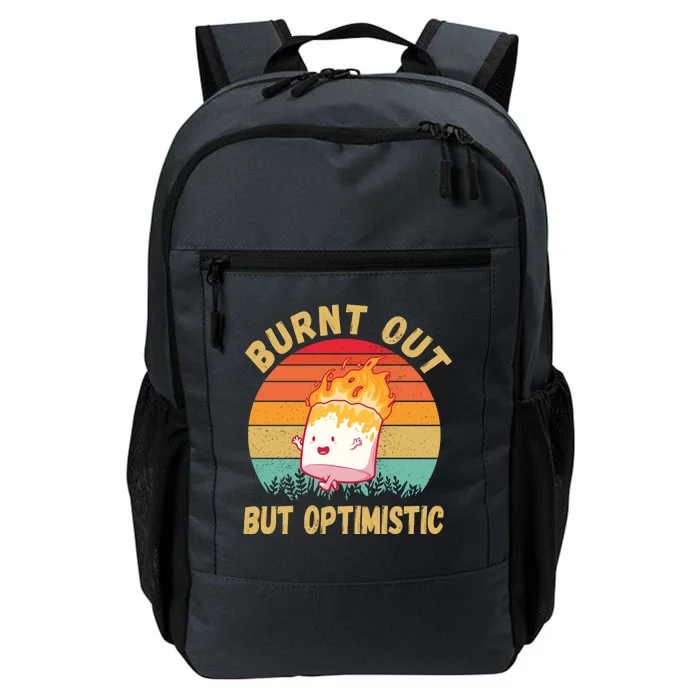 Burnt Out But Optimistic Funny Marshmallow Daily Commute Backpack