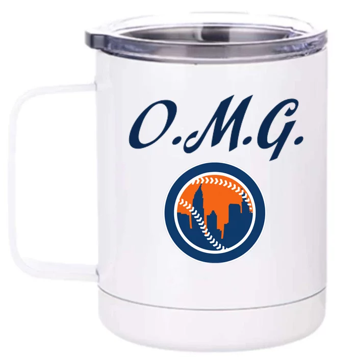 Baseball Omg Front & Back 12oz Stainless Steel Tumbler Cup