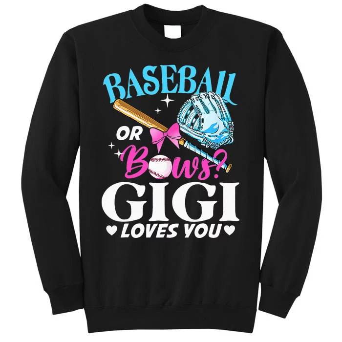 Baseball or Bows Gigi Loves You Gender Reveal Pink or Blue Sweatshirt