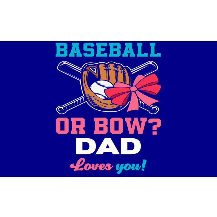 Baseball Or Bows Dad Announcet Gender Reveal Gift Bumper Sticker