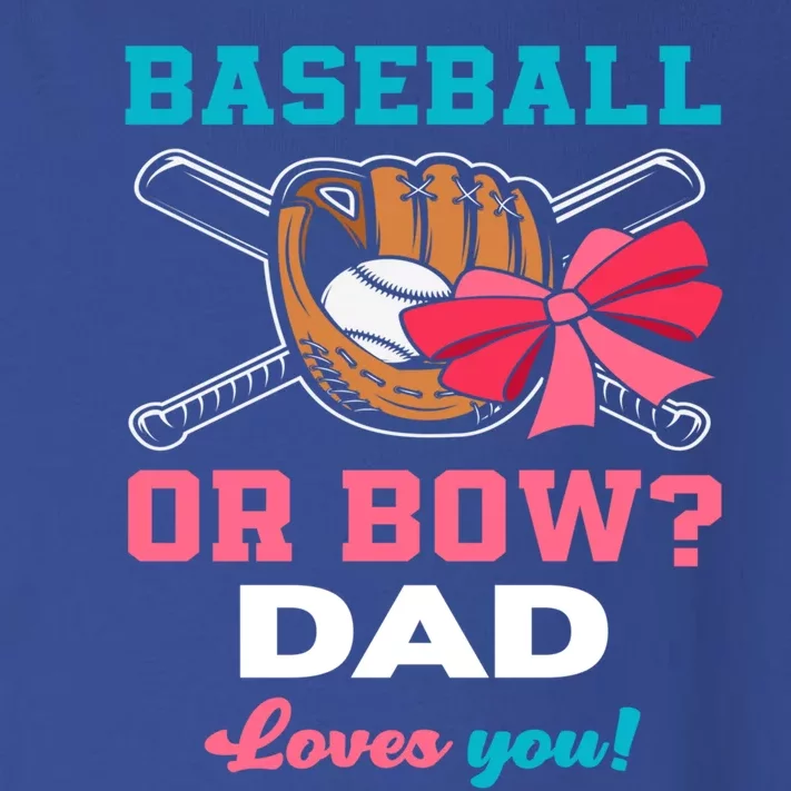 Baseball Or Bows Dad Announcet Gender Reveal Gift Toddler Long Sleeve Shirt