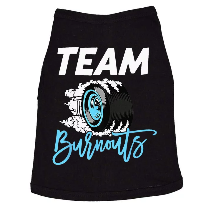 Burnouts Or Bows Team Boy Team Girl Gender Reveal Doggie Tank