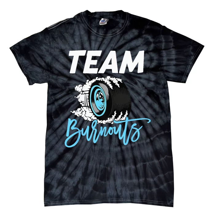 Burnouts Or Bows Team Boy Team Girl Gender Reveal Tie-Dye T-Shirt