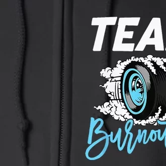 Burnouts Or Bows Team Boy Team Girl Gender Reveal Full Zip Hoodie