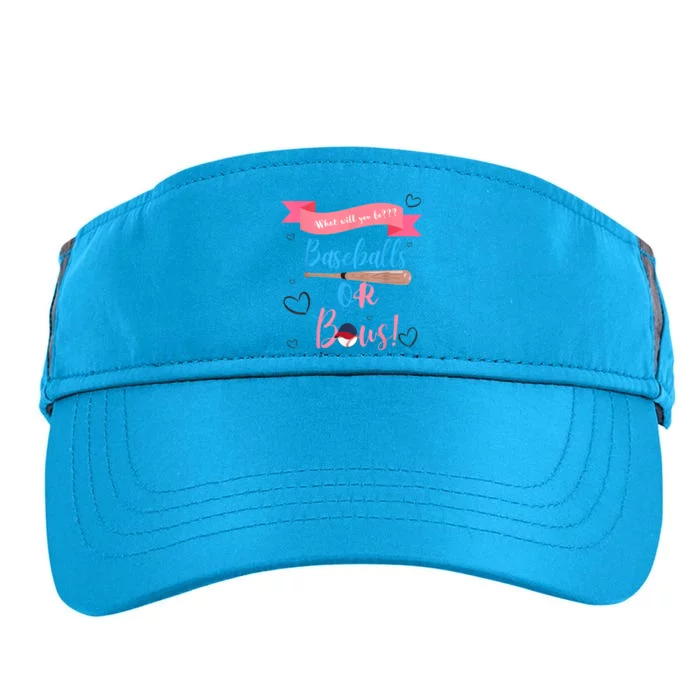 Baseball Or Bows Gender Reveal Adult Drive Performance Visor