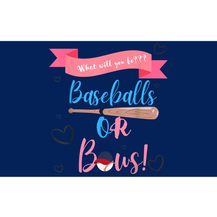 Baseball Or Bows Gender Reveal Bumper Sticker