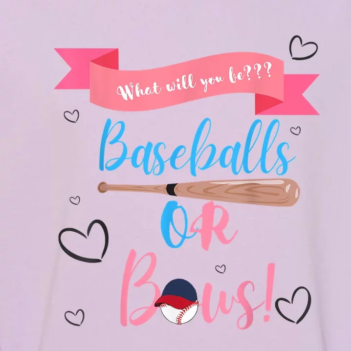 Baseball Or Bows Gender Reveal Garment-Dyed Sweatshirt