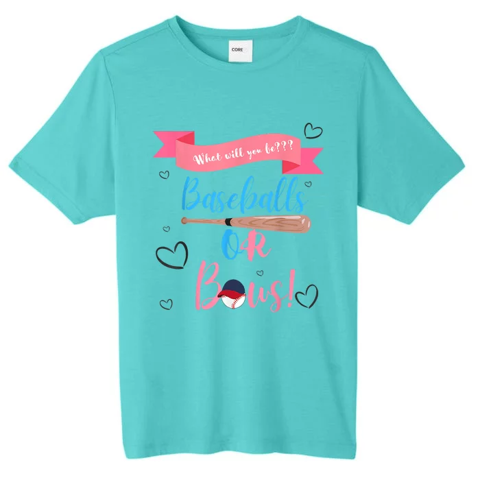 Baseball Or Bows Gender Reveal ChromaSoft Performance T-Shirt