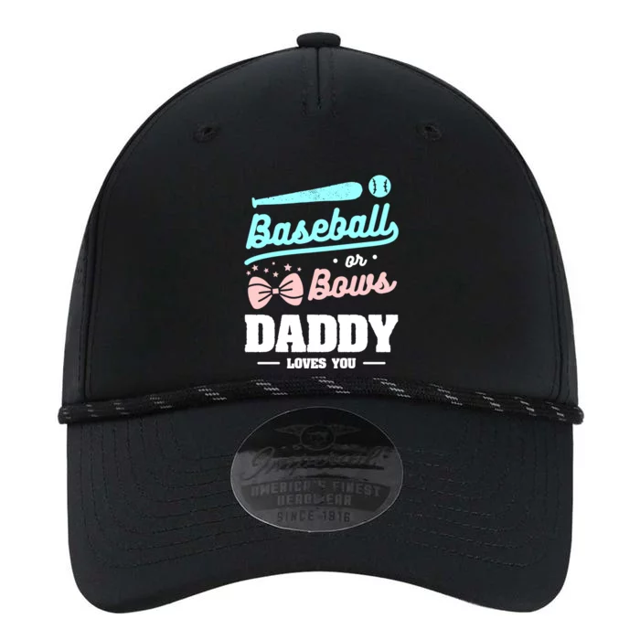 Baseball Or Bows Daddy Loves You Announcet Gift Performance The Dyno Cap