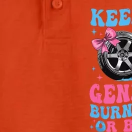 Burnouts Or Bows Funny Keeper Of Gender Baby Reveal Party Dry Zone Grid Performance Polo