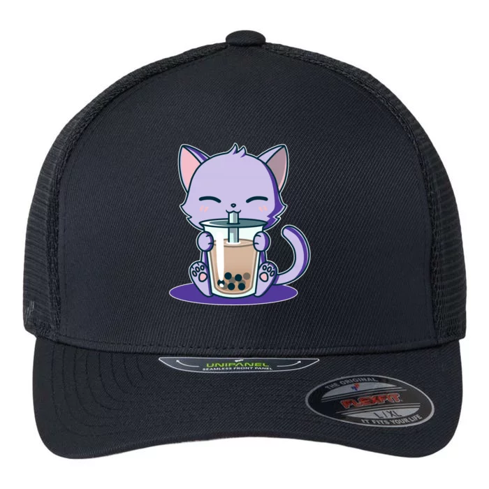 Boba Kitty Flexfit Unipanel Trucker Cap