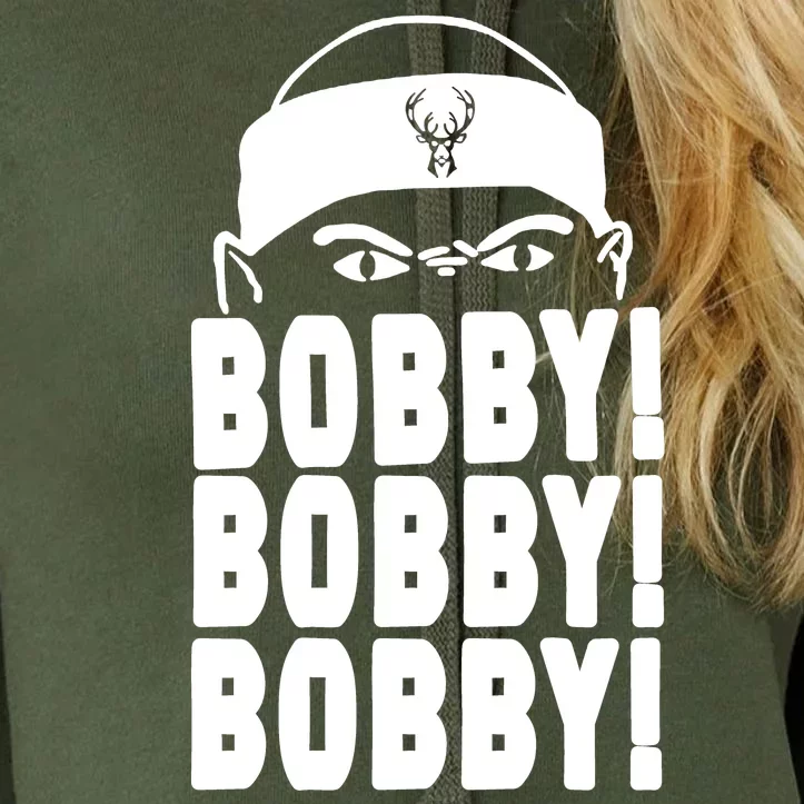 Bobby Bobby Bobby Milwaukee Basketball Crop Top Hoodie