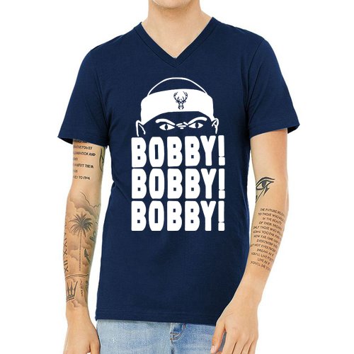 Bobby Bobby Bobby Milwaukee Basketball V-Neck T-Shirt