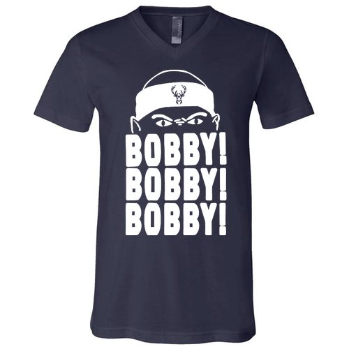 Bobby Bobby Bobby Milwaukee Basketball V-Neck T-Shirt