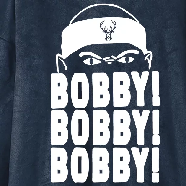 Bobby Bobby Bobby Milwaukee Basketball Hooded Wearable Blanket