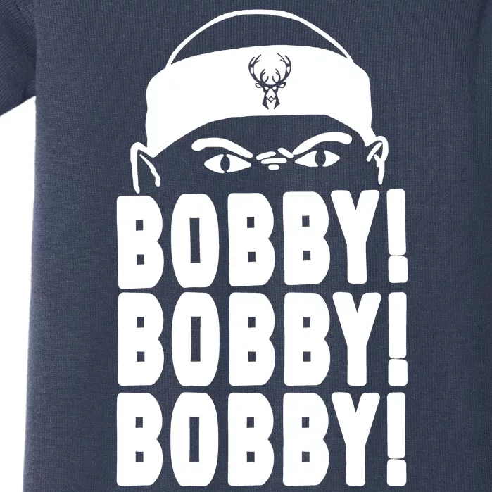 Bobby Bobby Bobby Milwaukee Basketball Baby Bodysuit