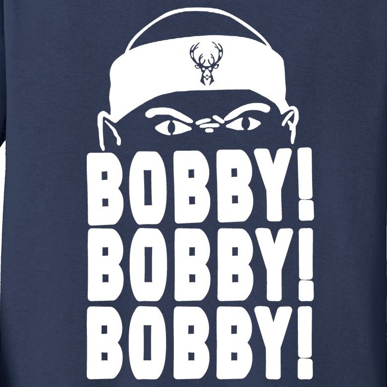 Bobby Bobby Bobby Milwaukee Basketball Kids Long Sleeve Shirt