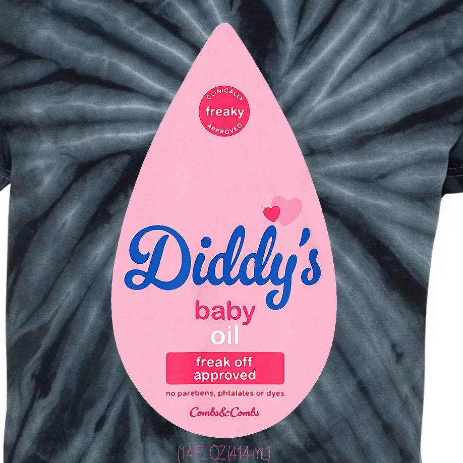 Baby Oil Costume Funny Bottle For Halloween Kids Tie-Dye T-Shirt