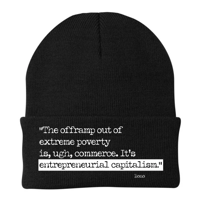 Bono On Capitalism In Monochrome Knit Cap Winter Beanie