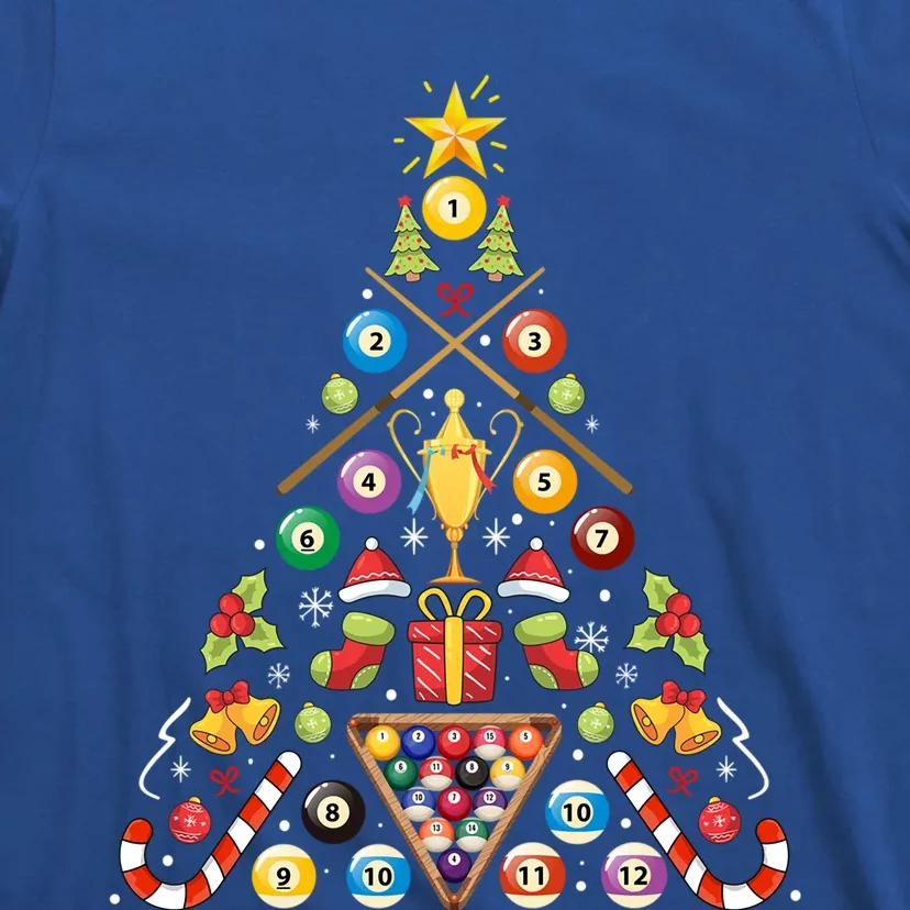 Billiard Ornat Christmas Tree Hockey Lover Xmas Gift T-Shirt