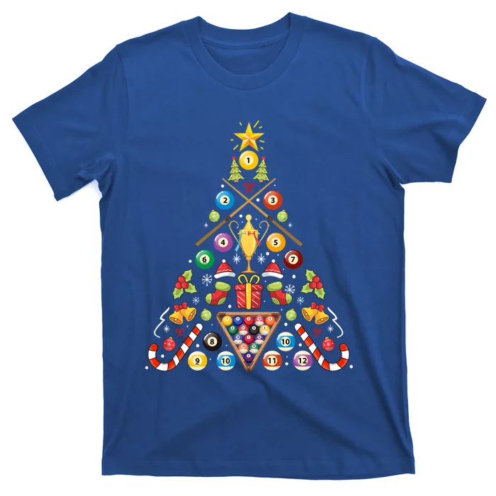 Billiard Ornat Christmas Tree Hockey Lover Xmas Gift T-Shirt