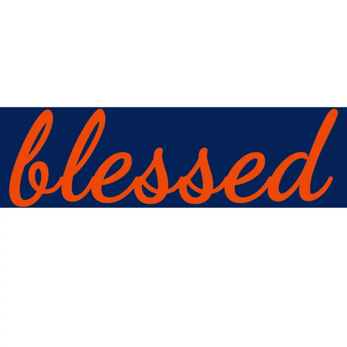 Blessed Orange Christian Bumper Sticker