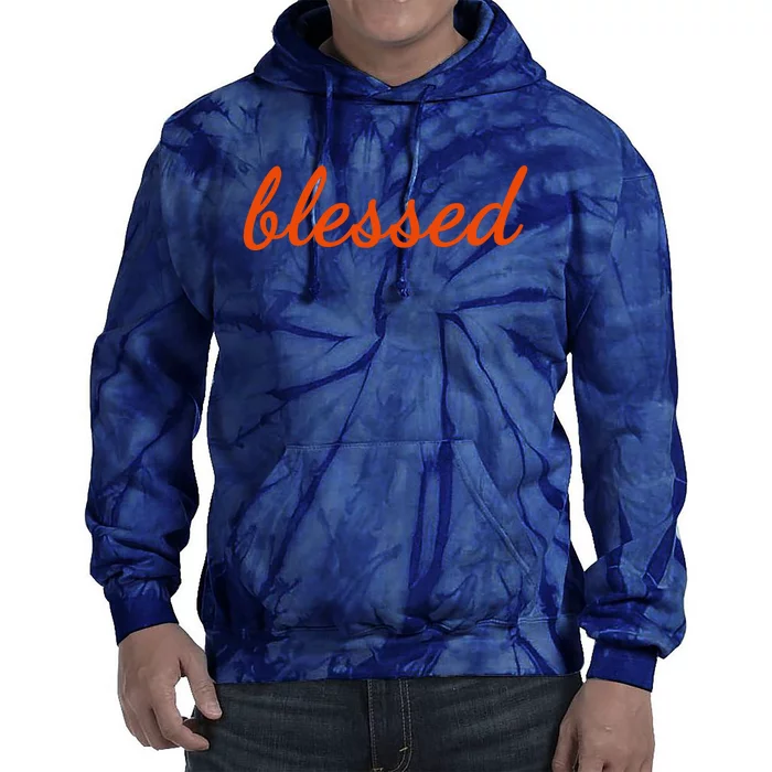 Blessed Orange Christian Tie Dye Hoodie