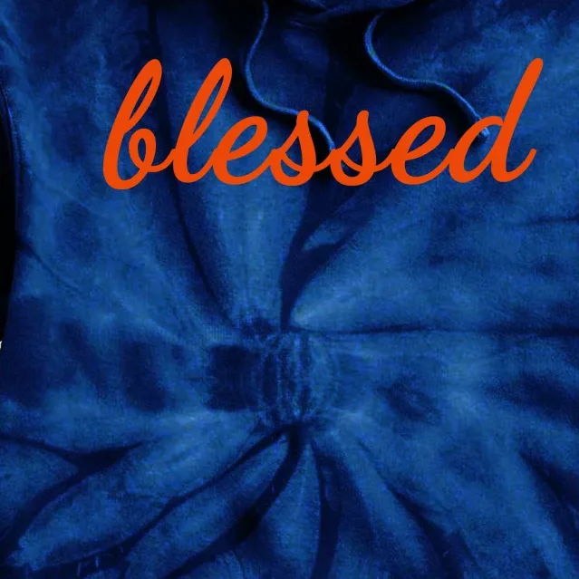 Blessed Orange Christian Tie Dye Hoodie