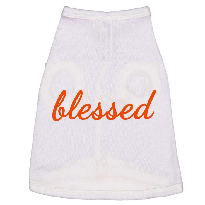 Blessed Orange Christian Doggie Tank