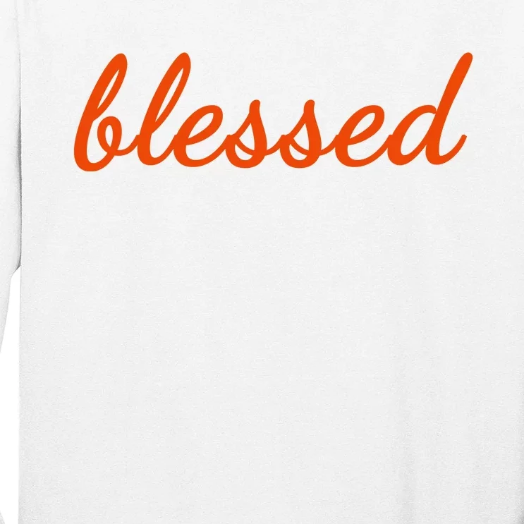 Blessed Orange Christian Long Sleeve Shirt