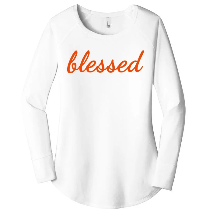 Blessed Orange Christian Women's Perfect Tri Tunic Long Sleeve Shirt