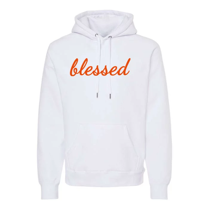 Blessed Orange Christian Premium Hoodie