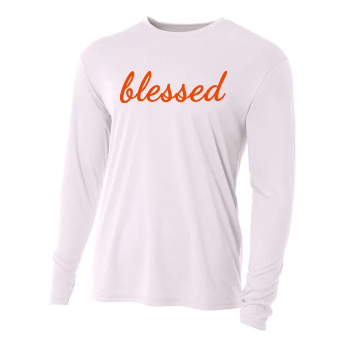 Blessed Orange Christian Cooling Performance Long Sleeve Crew