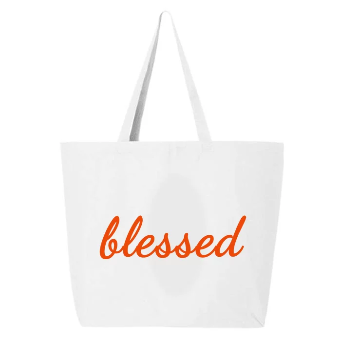 Blessed Orange Christian 25L Jumbo Tote