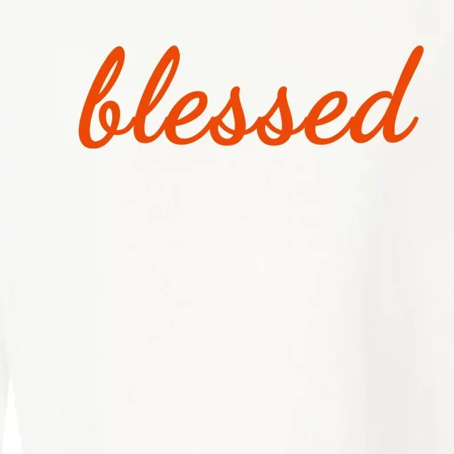 Blessed Orange Christian Cropped Pullover Crew